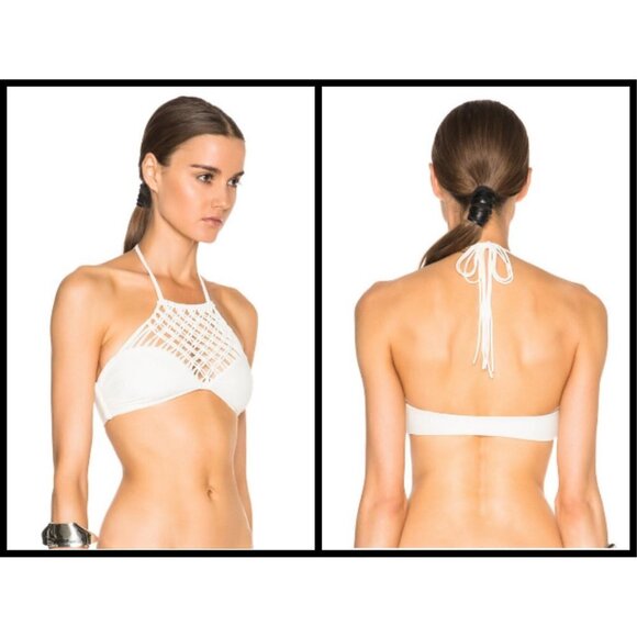 💕MIKOH💕 Macrame Woven Bikini Set ~ Bone XL NWT - Picture 9 of 16